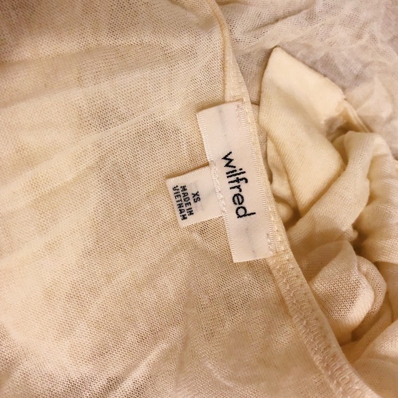 ARITZIA WILFRED Sheer Long Sleeve Blouse Tee - Picture 6 of 6